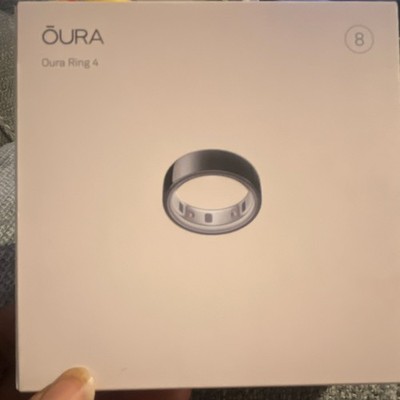 Oura Ring 4 Black Size 8 Bluetooth Activity Tracker Heart Rate Monitor