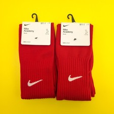 2 Pack Nike Academy Soccer Knee High Socks Size Large 8 - 12 Mens Red White