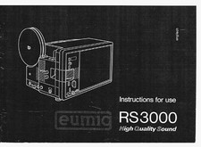 Eumig RS 3000 Projector Instruction Manual Reprint