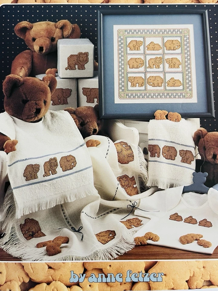 Leisure Arts Leaflet 807 ANIMAL CRACKERS Counted Cross Stitch Pattern (1989) - Image 2 of 2