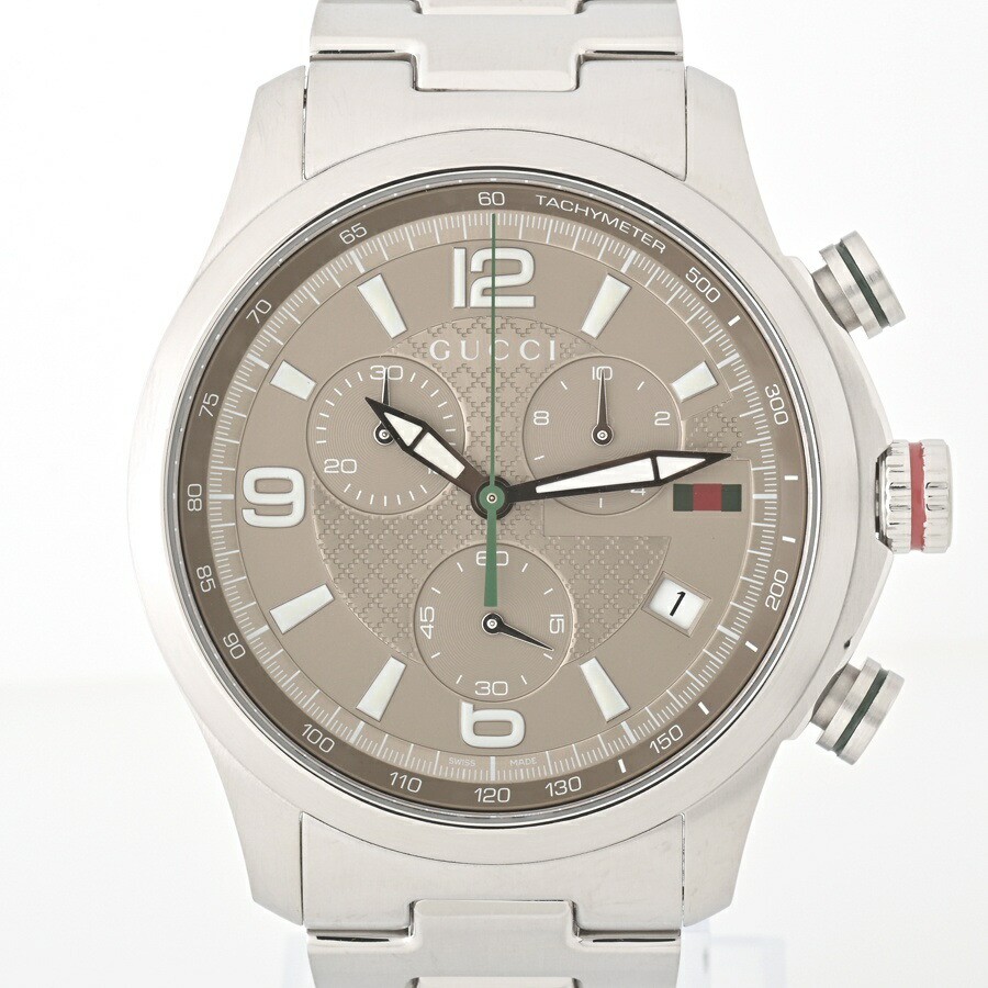 GUCCI G Timeless Chronograph YA126289 126.2 Brown Quartz Used Item Number A 1553