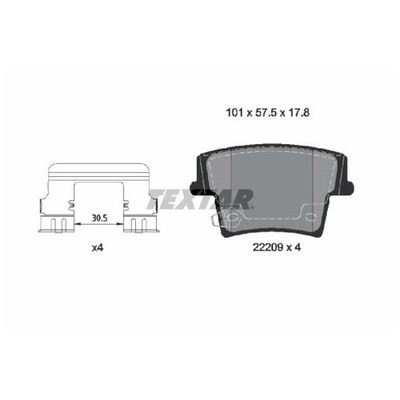 Satz Bremsbeläge Bremsklötze hinten für Dodge Challenger Charger | 24460646