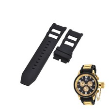 Russian Diver 17818 26mm Black Rubber Watch Strap For Invicta