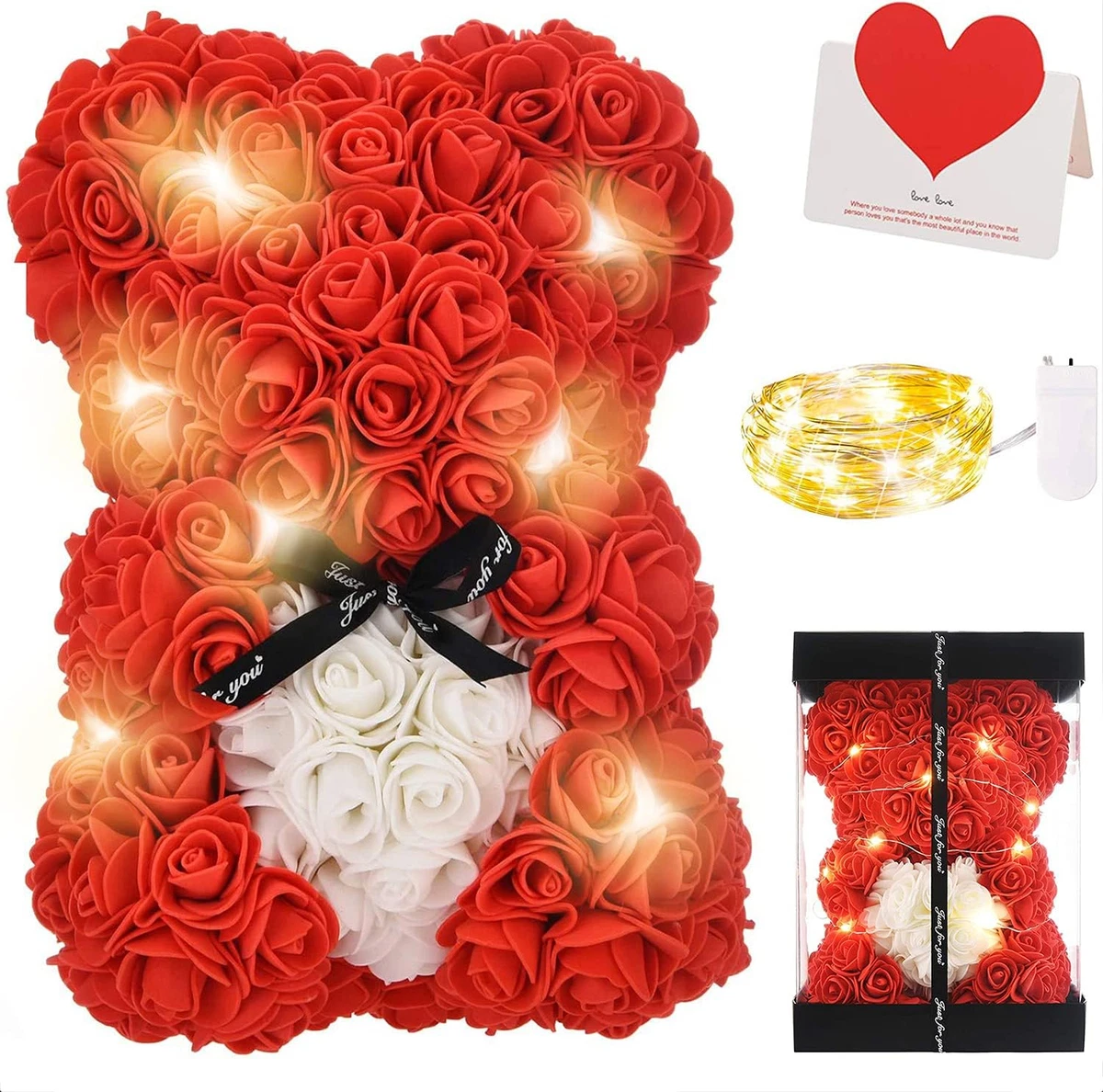 Altsuceser – 2 Anelli A Fiore Per Danza – Stile Jisoo – Fiore Artificiale Rosso/Rosa Regolabile – Accessori Per Concerti, Feste, Spettacoli, Cosplay - 3