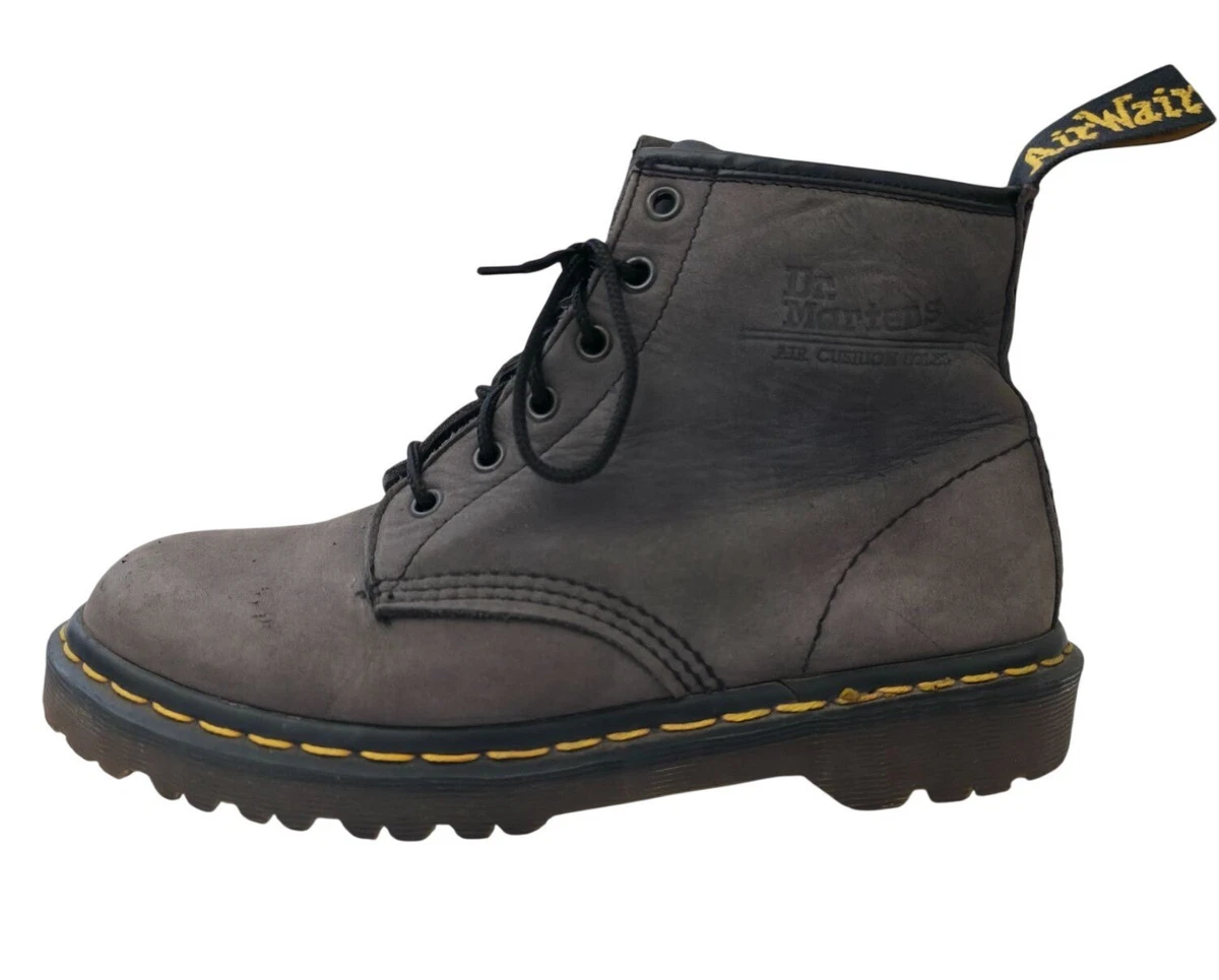 Vintage Dr. Martens 6-Eye Gray Leather Lace-Up Boots Made In England UK6/7M/8W Vintage Dr Martens 939 Boots 6 Eye Brown Leather Size 6UK  main image 3