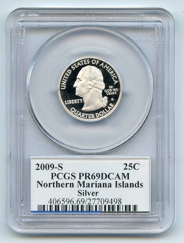 2009 S 25C Silver Northern Mariana Islands Quarter PCGS PR69DCAM - Image 2 of 2