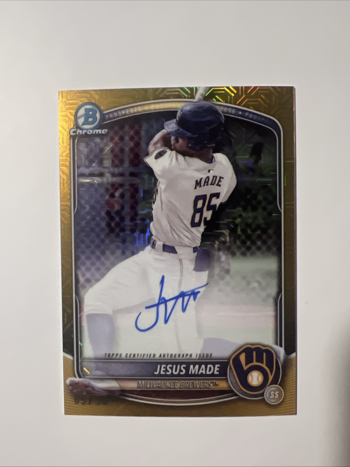 2025 Bowman - Chrome Prospect Mega Box Autographs Jesus Made Gold 5/50