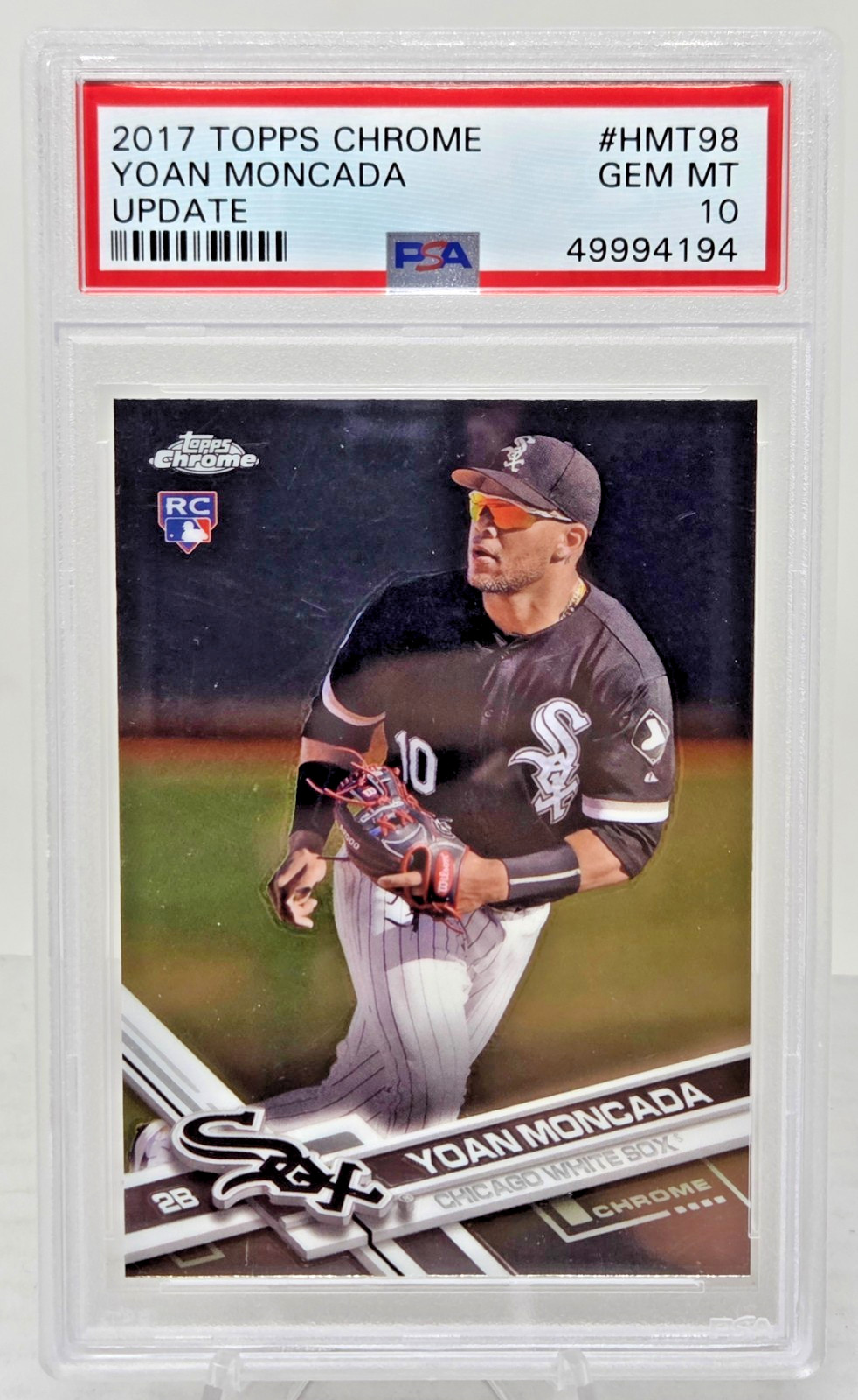 2017 Topps Chrome Update YOAN MONCADA RC Rookie Baseball Card PSA 10 GEM MINT