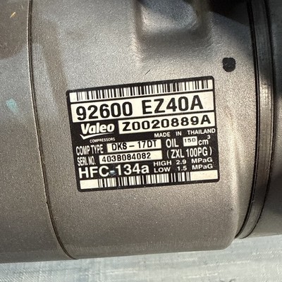 16 Nissan TITAN XD OEM AC Compressor Assembly 92600EZ40A for sale