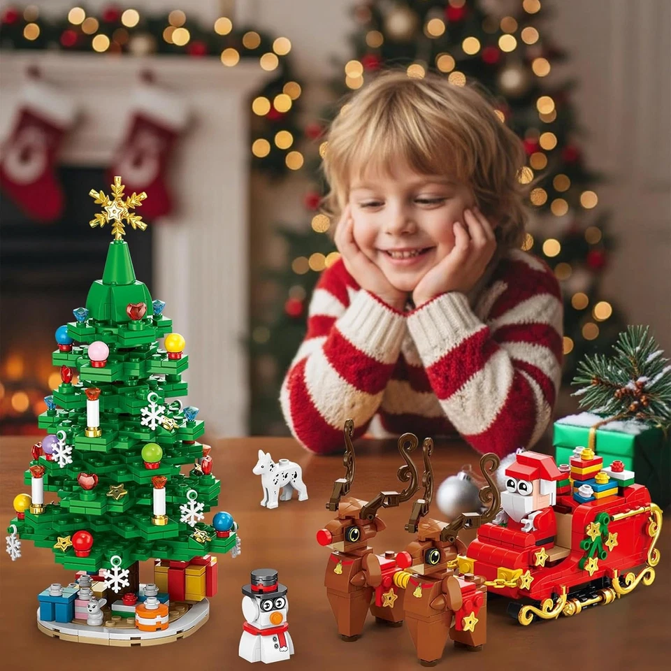 Calendario de Adviento 2025 Árbol de Navidad Conjunto de Bloques de Construcción - Calendario de Cuenta Regresiva 24 Días Foto 2 de 4