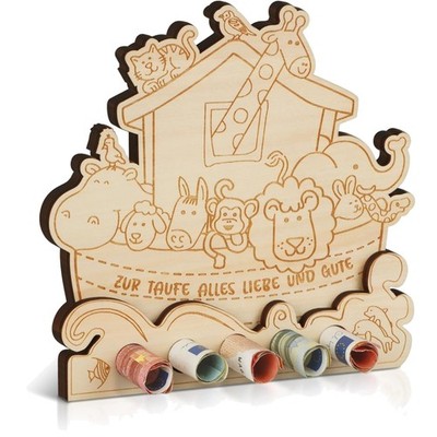 Baby Baptism Gift, Wooden Noah Ark, DIY Personalizable, Kids Celebration