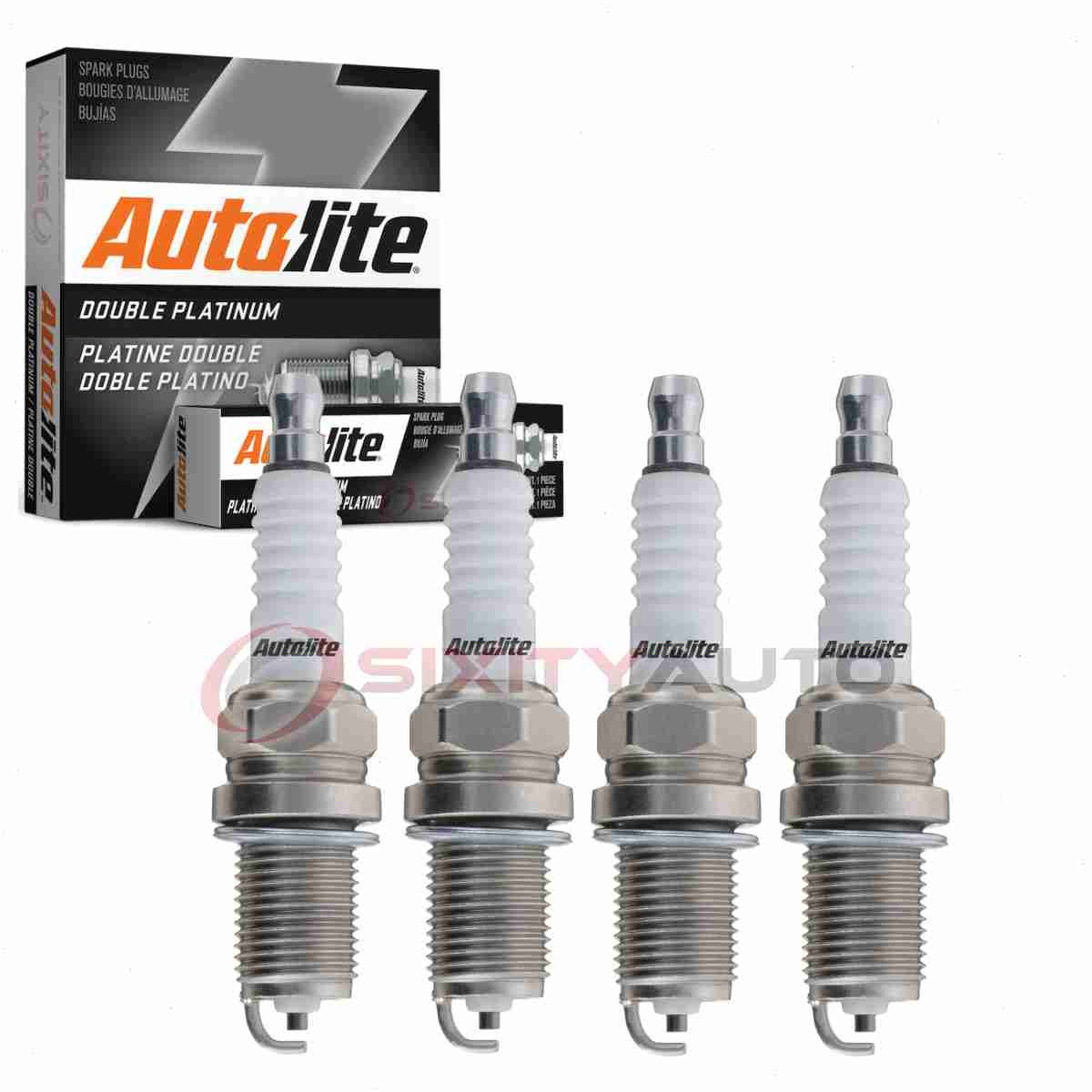 4 pc Autolite Double Platinum Spark Plugs for 2009 Kia Spectra5 Ignition bz
