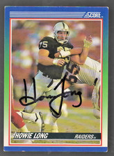 Howie Long Oakland Raiders Autographed Signed 1990 Score Card EX Hologram COA
