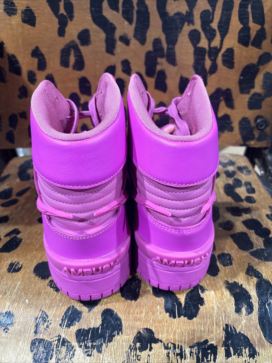Size 12.5 - Nike AMBUSH x Dunk 'Cosmic Fuchsia' High Pink