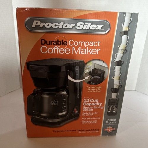 Proctor Silex FrontFill Compact 12 Cup Coffee Maker Black - Picture 3 of 4