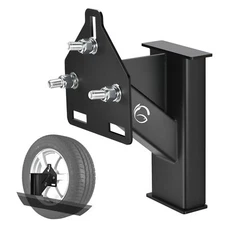 Stake Pocket Spare Tire Carrier Mount, 3-Nuts Design Trailer Bracket Heavy Du...