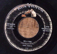 HANK LOCKLIN I'M A FOOL/GOOD WOMAN'S LOVE RCA VICOTR RECORDS VINYL 45 53-38