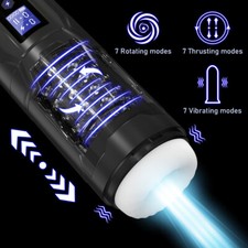 Male Masturbaters Automatic Handsfree Thrusting Rotating Stroker Cup Lubricants