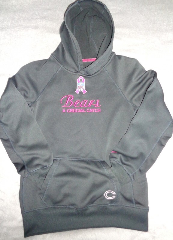 NIKE Chicago Bears Crucial Catch Breast Cancer Therma-Fit Hoodie - Small |  eBay