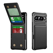 For Google Pixel 7A 8 Pro 9A 10 Pro XL Leather/PC Wallet Case with Card Holder