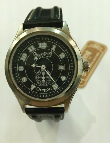 Orologio Winchester vintage uomo pelle OR1001 nero 40mm | eBay
