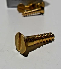 Midwest Fasteners #12 Solid Brass Flat Head Wood Screws 100ct Various Lengths 