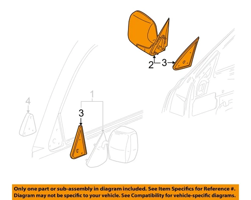 GM OEM Front Door-Side Rear View Mirror Left 25876714