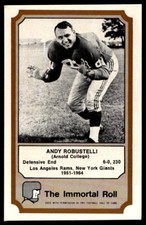 1974 Fleer Football Patches Andy Robustelli New York Giants EX-EXMINT