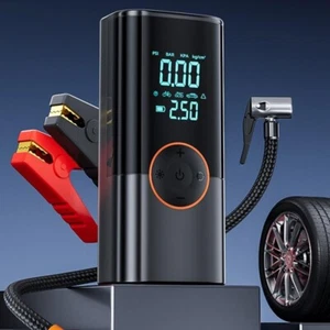 Car Jump Starter with Tire Inflator Digital Display and Emergency Light