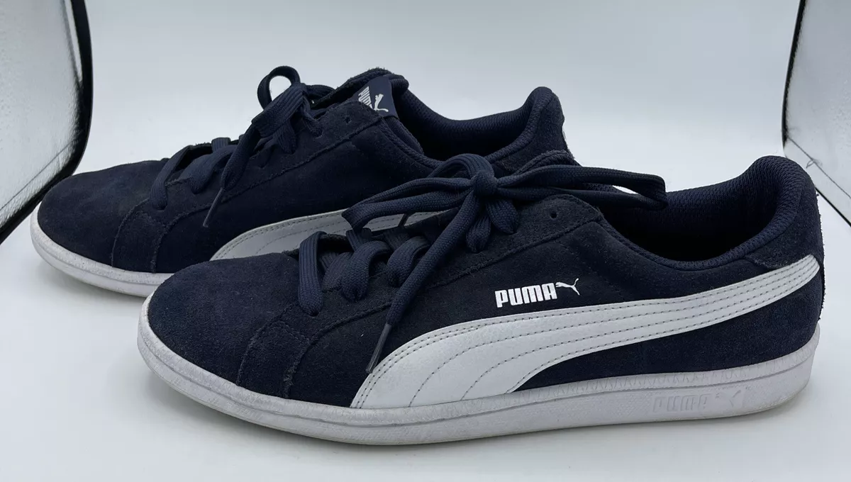 PUMA Suede Smash v2 Sneaker Soft Foam Men's Shoes, Navy Blue, Size 10.5