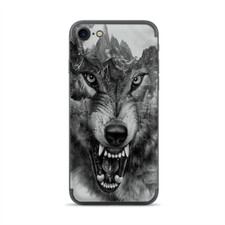 Apple iPhone 7 / 8 Skins Decal Wrap Angry Wolf Growling Mountains