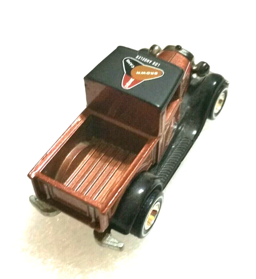 Camión Ford Modelo A Hot Rod 1929 C06 juguete fundido a presión de bronce - levas de corredor marrón Foto 2 de 4
