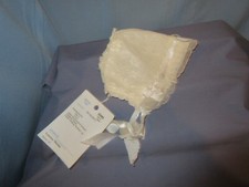 baby bonnet lace ivory new fair entry exhibition newborn - 6 ms
