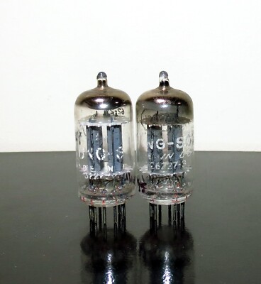 Matched Pair Tung-Sol 12ax7/ECC83 Long plates O-getter tubes - USA - Test NOS