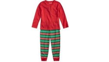 Kid's Family Pajamas Holiday Stripe Pajama Set, Big Holiday Stripe Size 10-12
