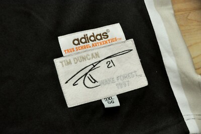 TRUE SCHOOL AUTHENTICS adidas ユニフォーム 3XL Tim Duncan Wake Forest Demon Deacons True School Adidas Jersey