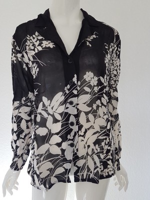 Donna S. Vintage Damen  Bluse Damenbluse Größe 40 Ungetragen  Blumen
