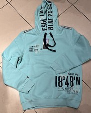 Camp David Sweatshirt Kapuzenpullover Hoodie XXL *NEU* mit Applikationen Türkis