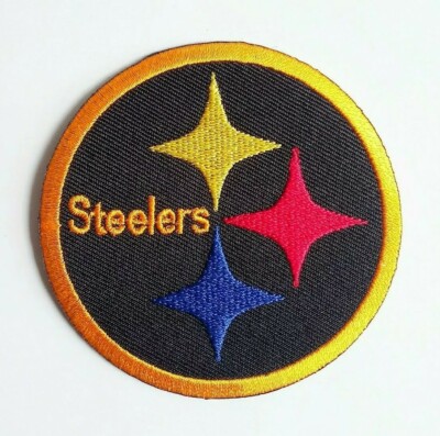 Pittsburgh Steelers 3.5" Steely Iron On Embroidered Patch FREE Ship W/o - Foto 3