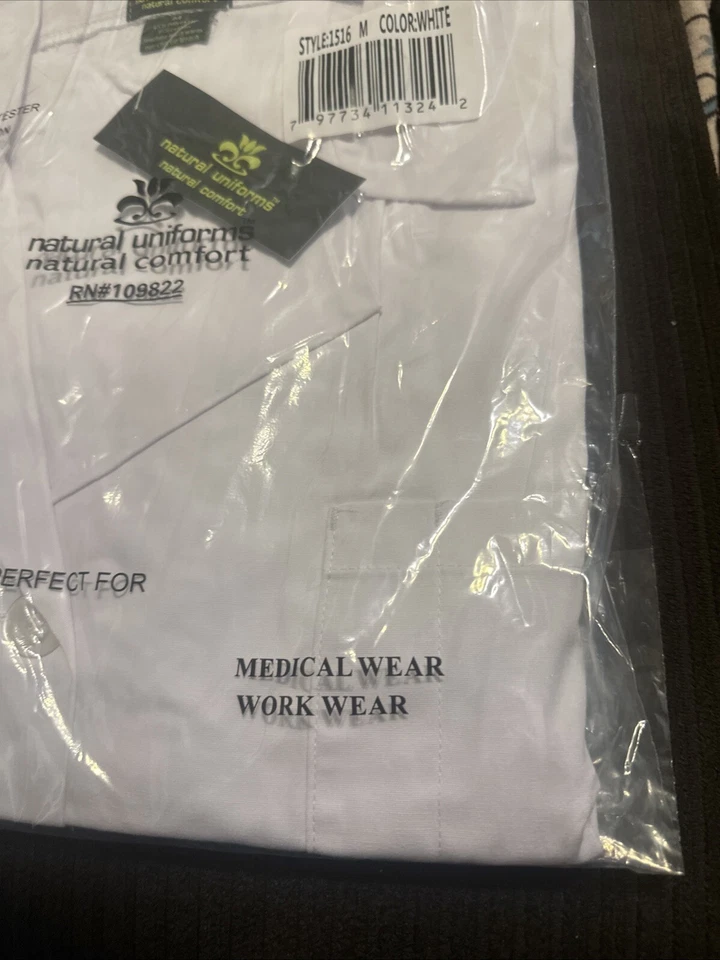 Natural scrubs classic comfort scrub set M taupe Unisex Medical - Image 4 of 4