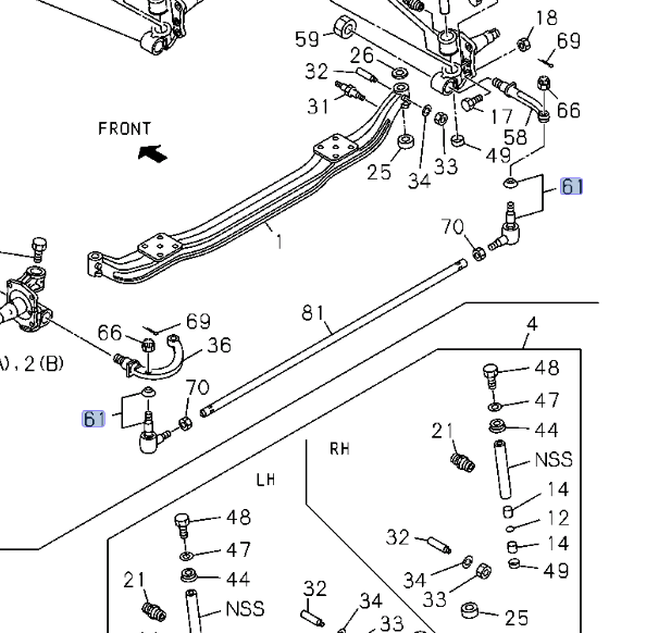 Pair of Tie Rod End for ISUZU NPR NQR Right Left 8972225100