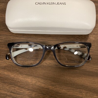 NEW Calvin Klein Jeans CKJ304 049 Eyeglasses Charcoal Tortoise 52
