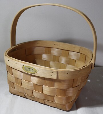 Home Trends Shaker / Splint Basket with Handle