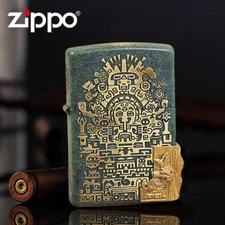 Bronze Maya Culture Zippo Lighter US Shipping