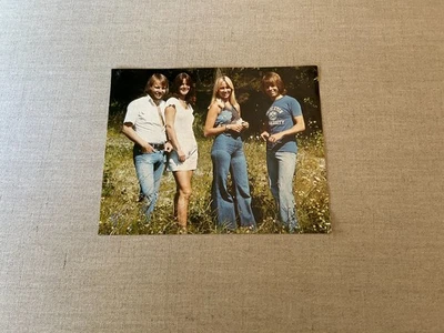 ABBA memorabilia, small bundle of photos, postcards & flier from the late 70s - Image 1 of 4