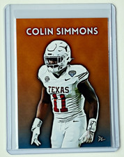 Colin Simmons Limited Edition Artist Signed "Texas Longhorns" Trading Card 1/10