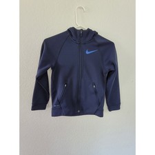 Nike Dri-FIT Full Zip Hoodie Jacket Athletic Blue Kids Size S 9