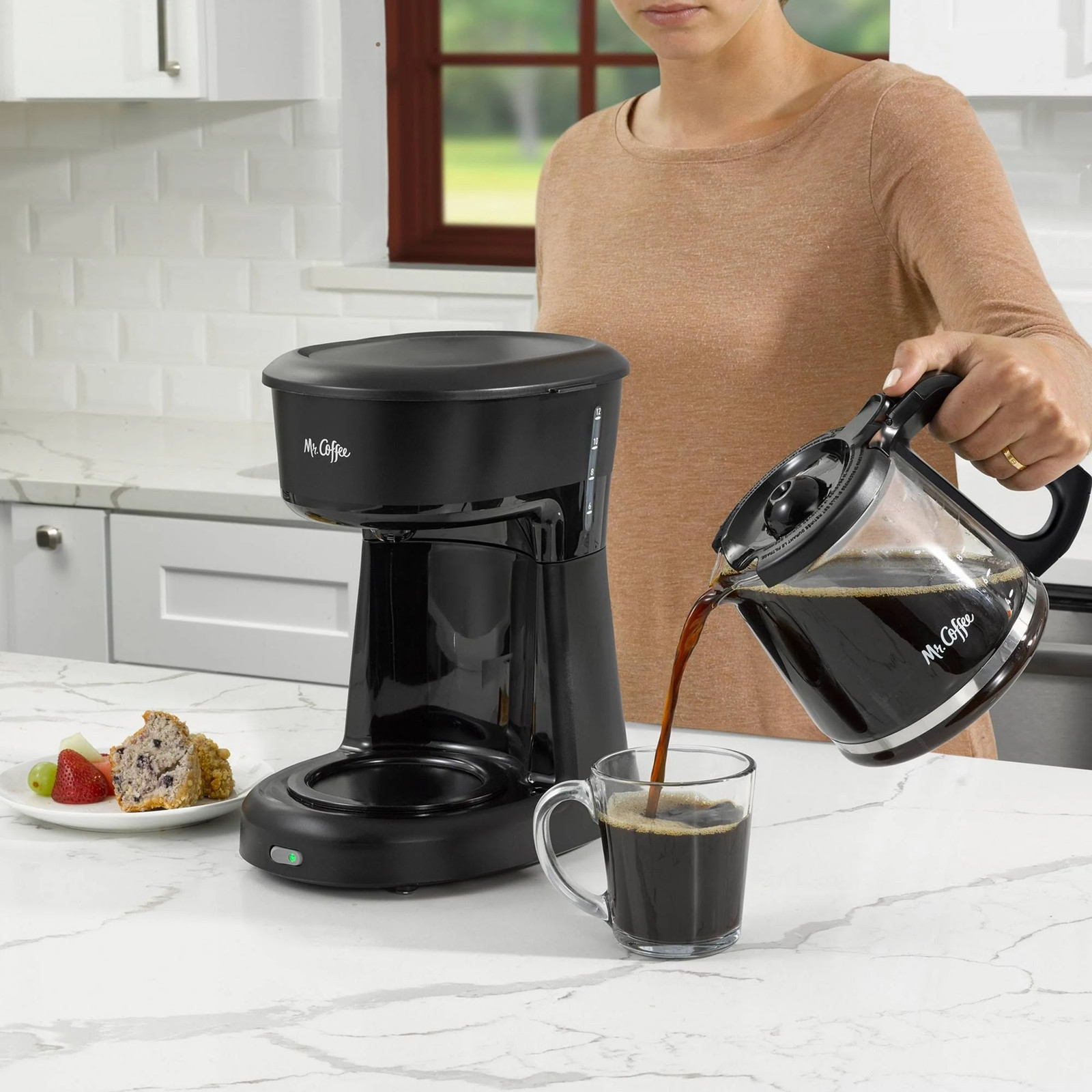 Mr. Coffee 12-Cup Coffee Maker with Easy Switch, Black, Model 2176663