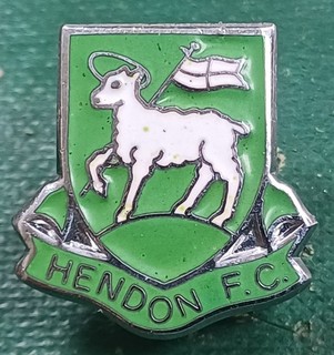 RARE England Hendon FC Football Club Enamel Pin Badge