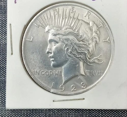 1923  Peace Silver Dollar $1 - Denver Mint - VF